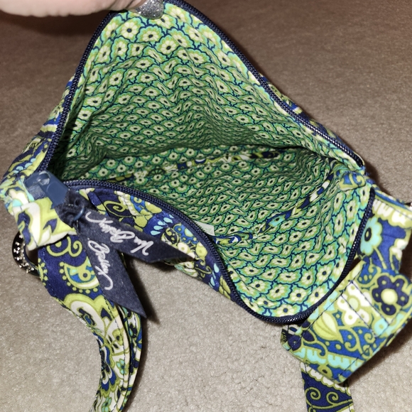 Vera Bradley Original Zip Hipster Crossbody Bag in Blue and Green - Picture 3 of 3